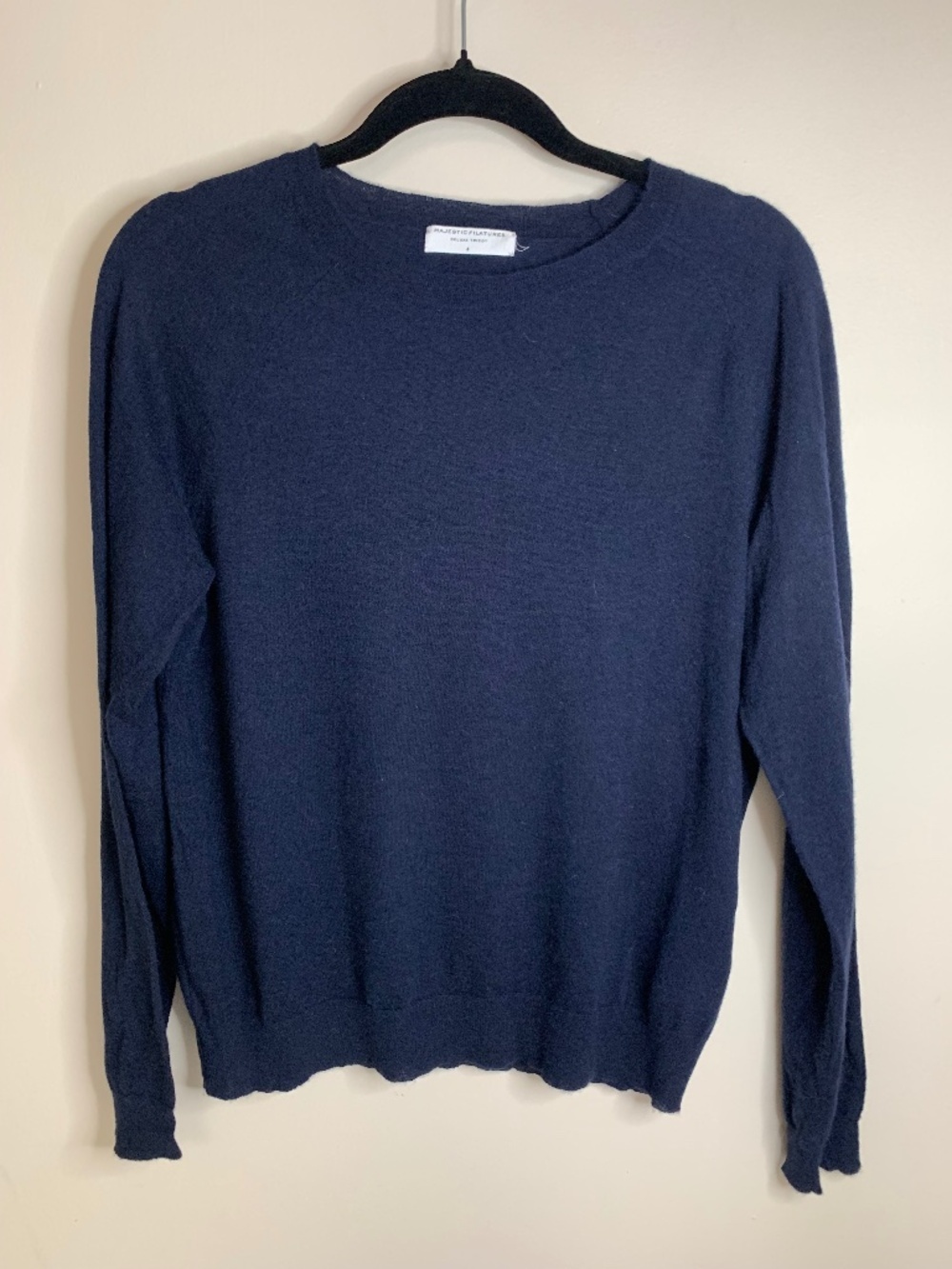 Majestic Filatures Navy 100% Cashmere Sweater 4